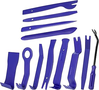 AiQInu 12 Stück Pièces Outil Demontage Garniture Voiture, Kit Demontage Plastique Voiture pour Voiture Radio Audio Garniture Intérieure Dash