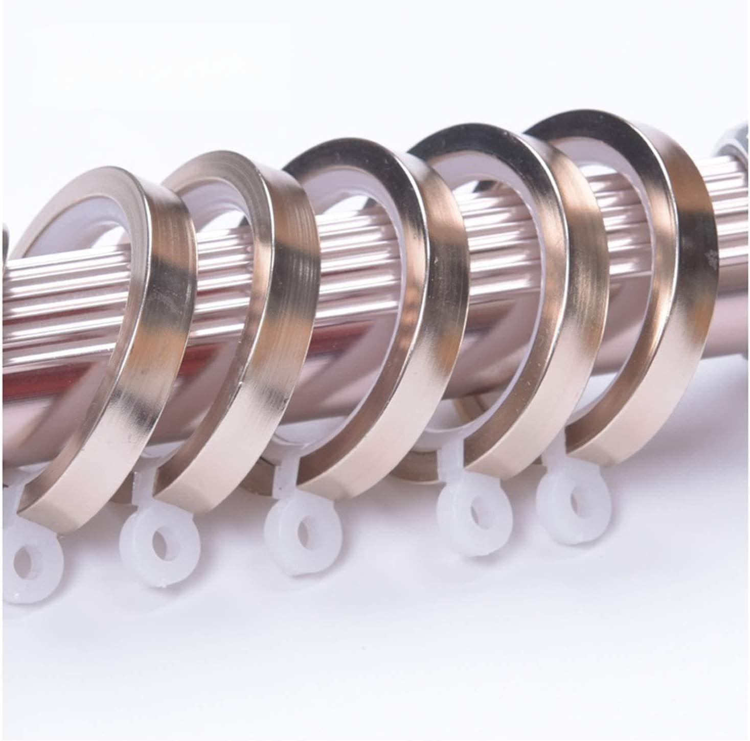 Curtain Rings Aluminum Alloy Silent Curtain Ring Multi-Color Shower Ring Curtain Accessories Curtain Buckle Shower Curtain Ring Window Curtain Ring(B)