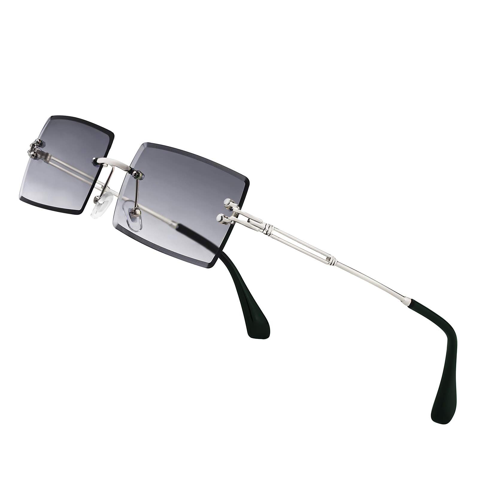 Stylish Small Rectangle Sunglasses Women Men Tinted Frameless Eyewear Ultralight Candy Color Ocean Sun Glasses Shades NP1034