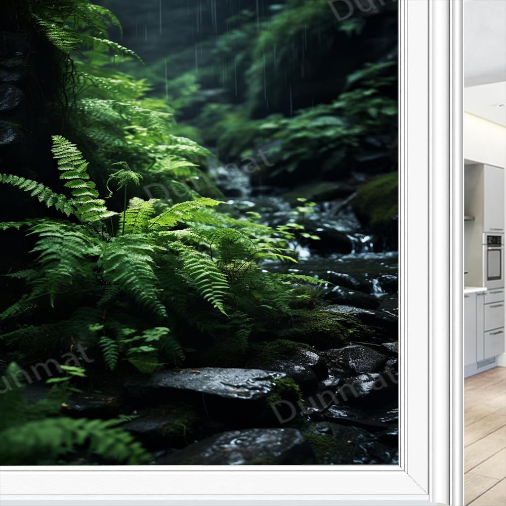 Fensterfolie Dekofolie Vintage Farne Fantasiepflanzen Natur Steine Weg  Statisch Fenster Haus Glas Sonnenschutz 45 x 60 cm : Amazon.de: Kche,  Haushalt & Wohnen