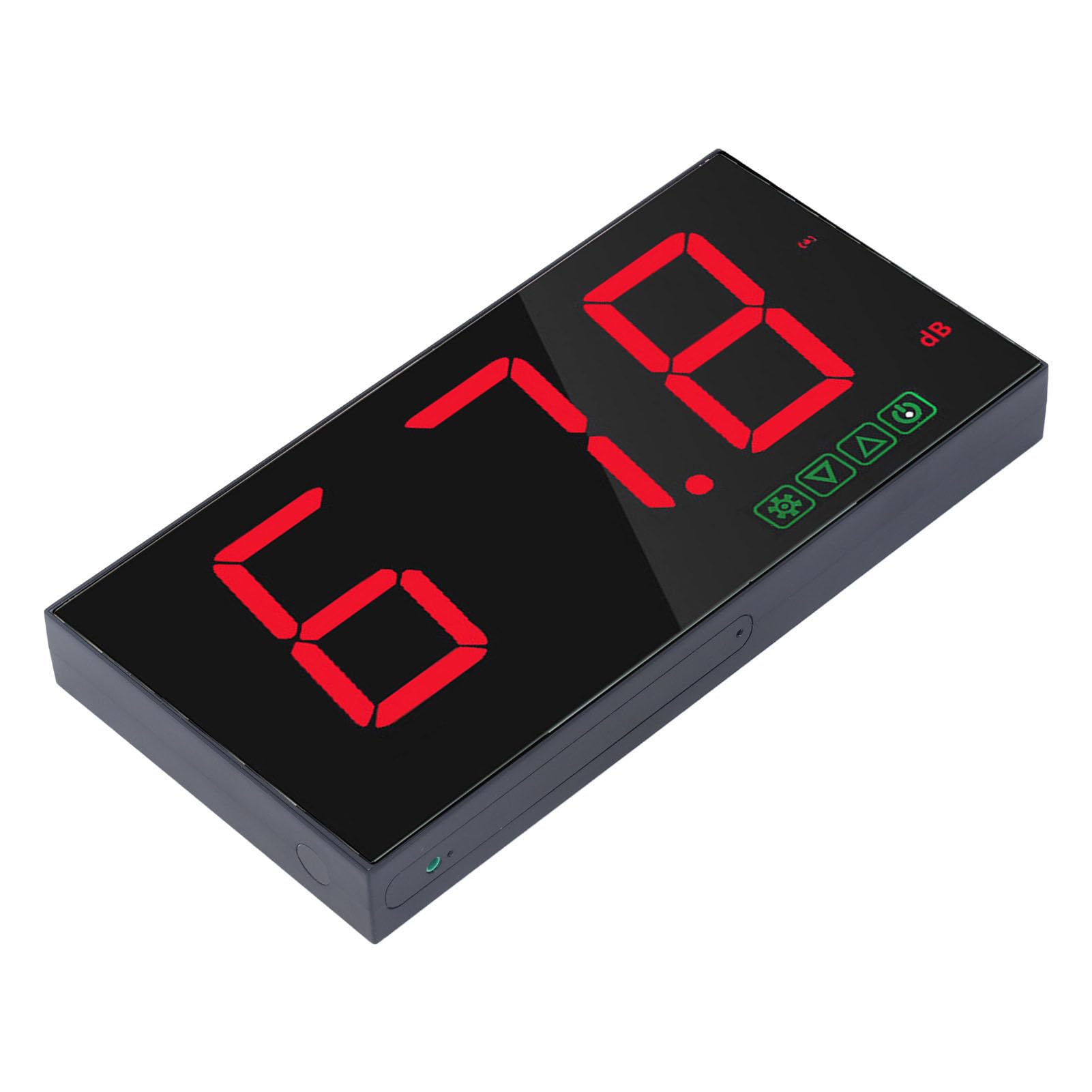Decybelomierz do Montażu na ścianie, Bardzo Dokładny Wskaźnik Poziomu Baterii, USB 30-130dB z funkcją Alarmu, Miernik Poziomu Dźwięku dla szkół Barowych