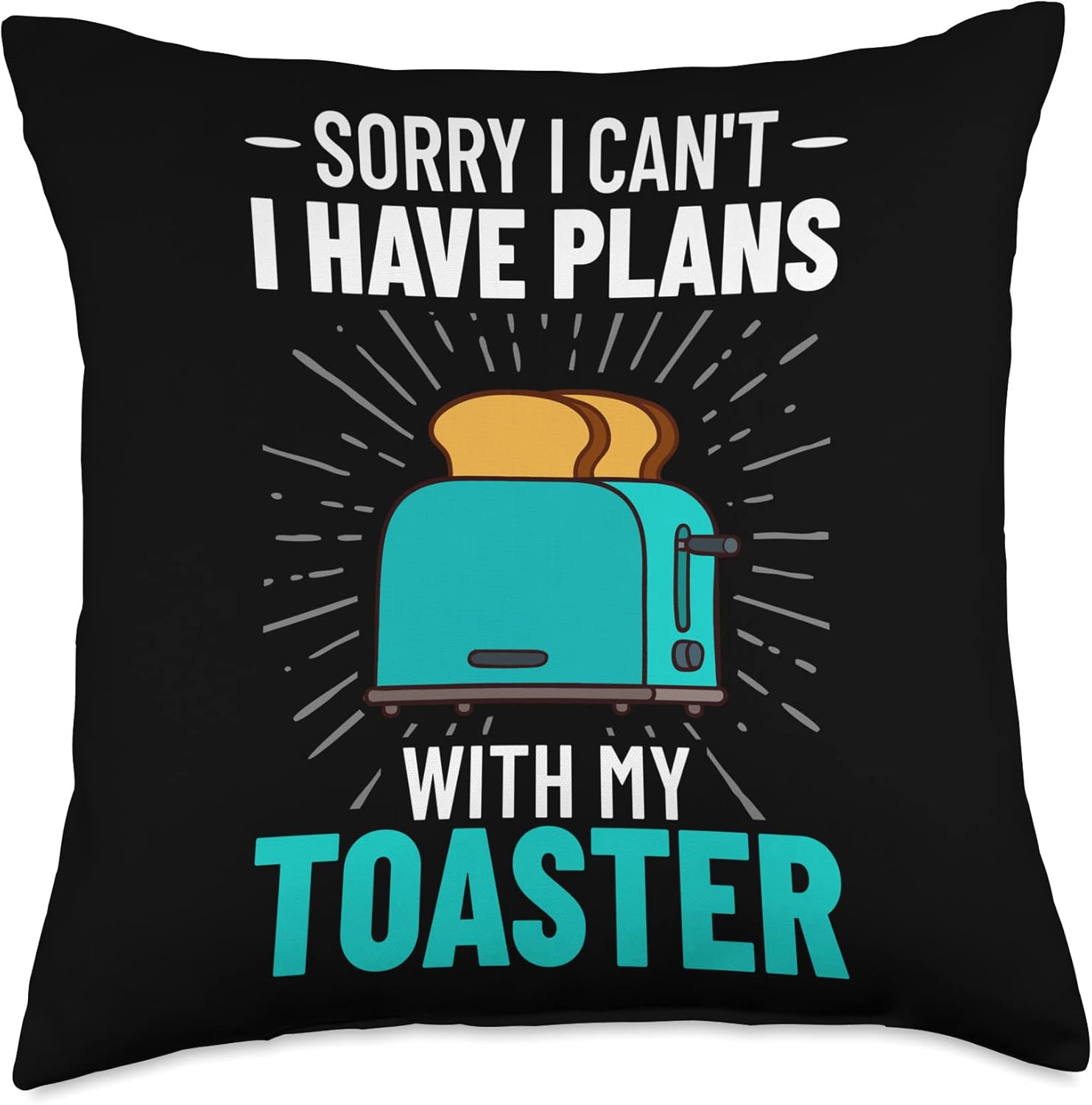 Toaster Oven Toasted Bread Toast Maker Pun Throw Pillow