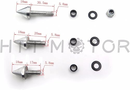 Miniatura 6 de HTTMT MT215-006 - Kits de pernos de carenado con punta plateada compatibles con YZF R1 YZF-R1 YZF-R1 Yzfr1 2004 2005 2006