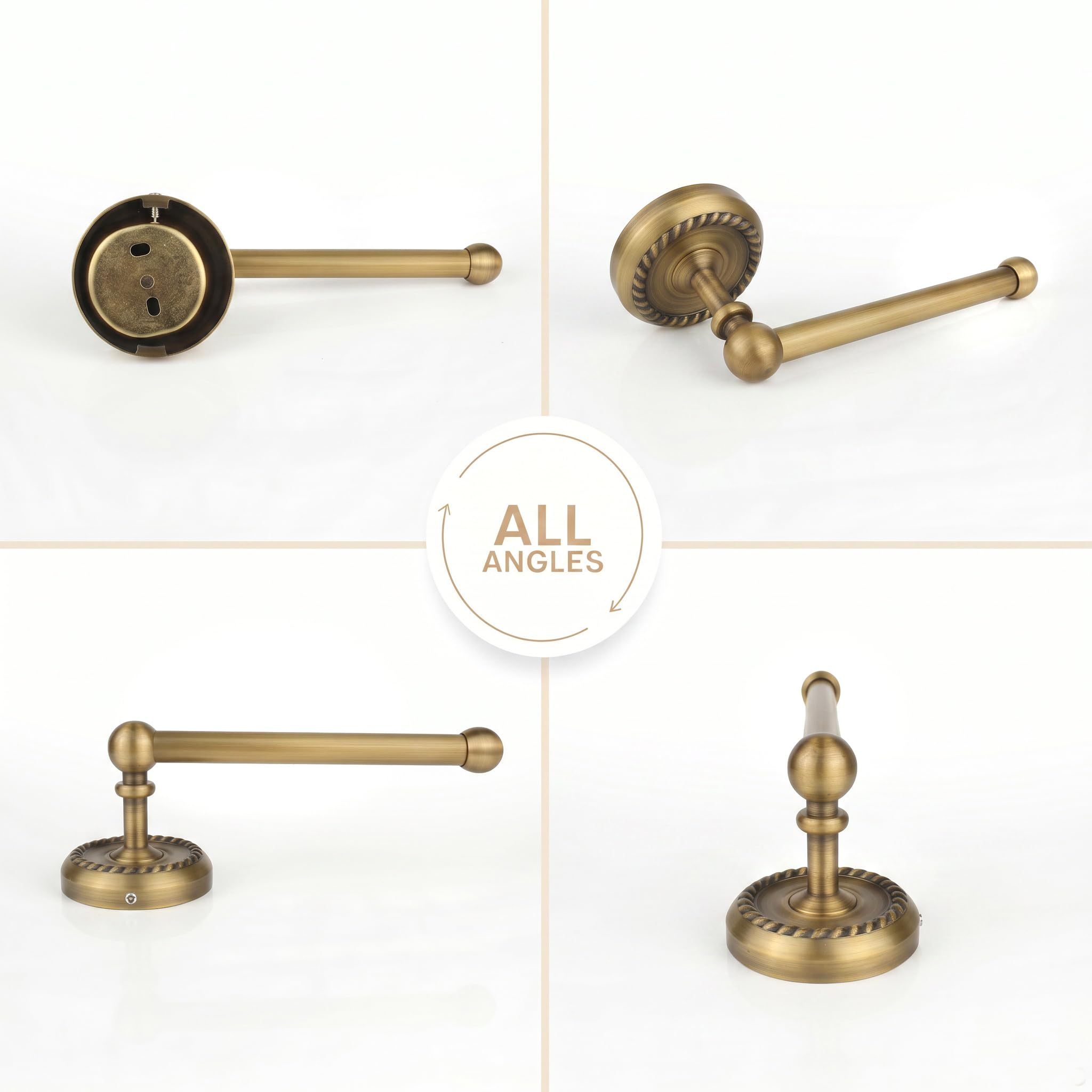 Antique Brass Toilet Paper Holder Wall Mount,Vintage Toilet Paper Holder,Antique Bathroom Accessories Toilet Roll Holder Toilet Tissue Holder — Amazon image 5