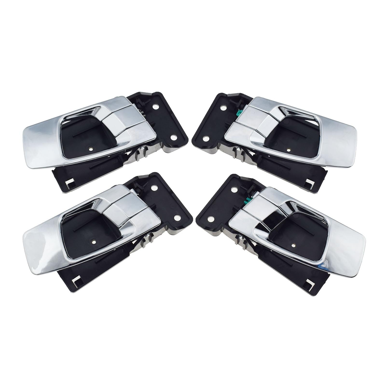 BYSKJZ Car Inner Door Handle for Kia for Carens for Rondo for Citra 2003 2004 2005 2006 Car Left Right Chrome Inside Inner Handles 0K2FA593304 0K2FA5833044(A Set)