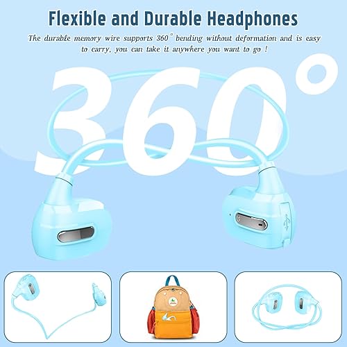 Miniatura 4 de BANIGIPA Auriculares para niños, audífonos de oreja abierta, cómodos para adolescentes, niños y niñas, auriculares inalámbricos Bluetooth 5.4 con