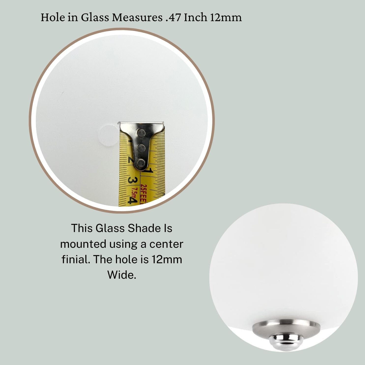 LIGHTACCENTS Ceiling Light Cover - Frosted Glass 11.57" Dia x 3.58" Height, Elegant White Design Ceiling Fan Light Covers, Premium Ceiling Fan Replacement Globes for a Modern Look