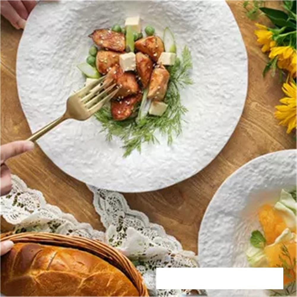 Talerze obiadowe, głębokie ceramiczne talerze do zupy, nieregularne miski do sałatek do użytku domowego, do użytku w restauracji