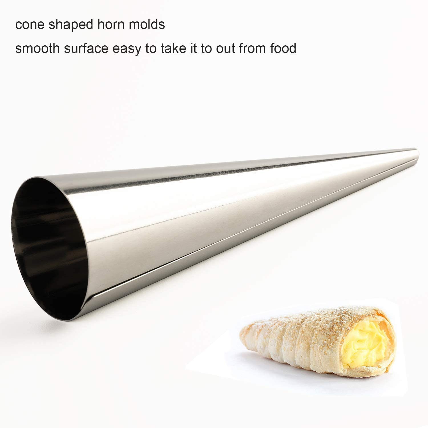20 Moules à Cannoli En Acier Inoxydable - Tubes Et Cornes Pour Pâtisserie - Diamètre 3 Cm
