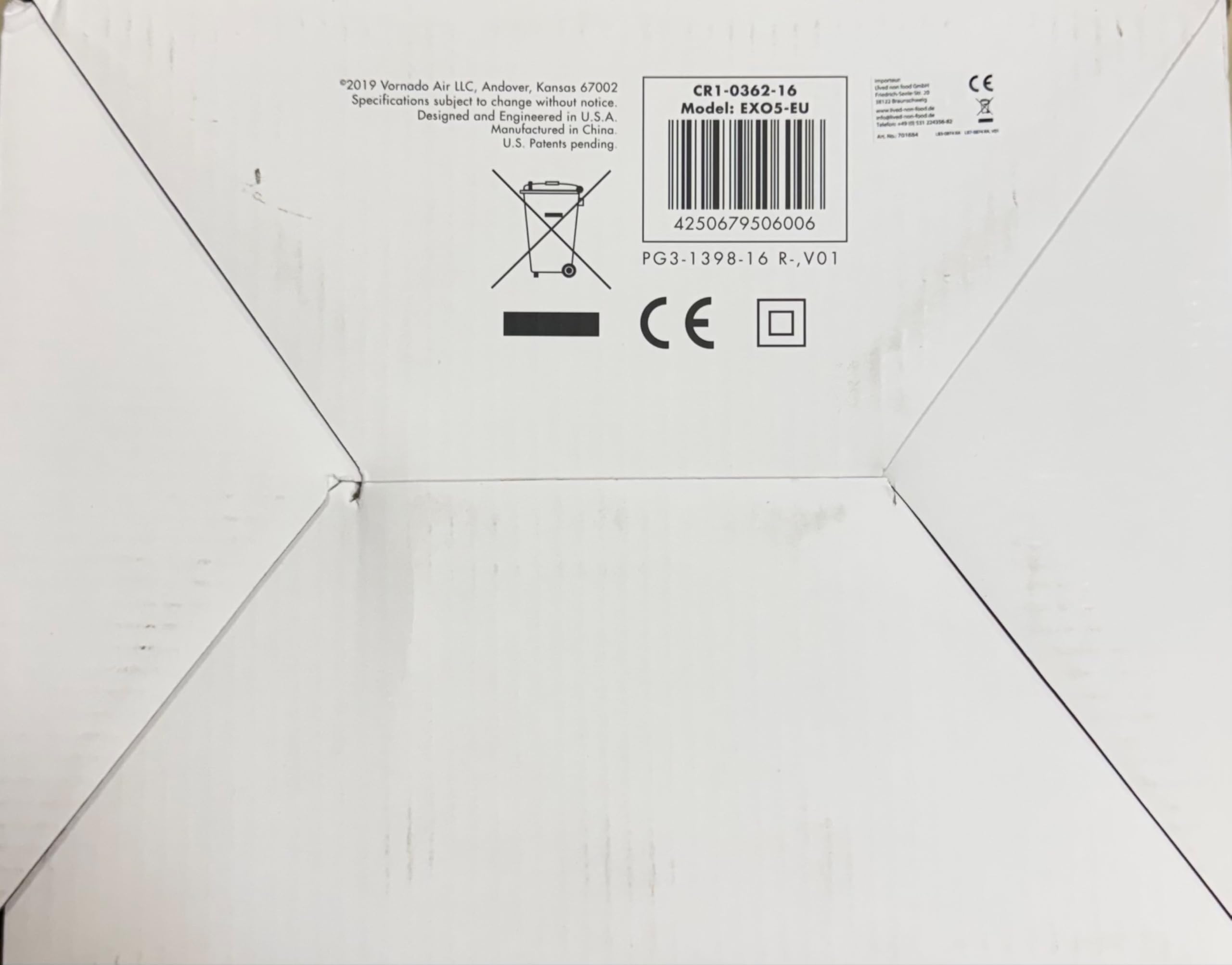 Vornado EXO5 - wentylator na plac budowy i warsztatu - w zestawie uchwyt montażowy 46 dB - 38 W
