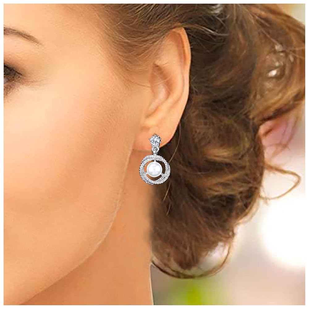 ピアス STONEHENgE silver pearl earrings Pearl_Hoop_Earrings_Silver_Vie