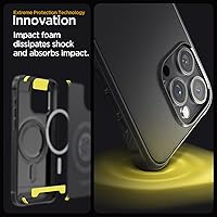 Vista 5 de Spigen - Rugged Armor MagFit - Funda diseñada para el iPhone 15 Pro (2023) [Protección de grado militar] Compatible con MagSafe - Negro mate
