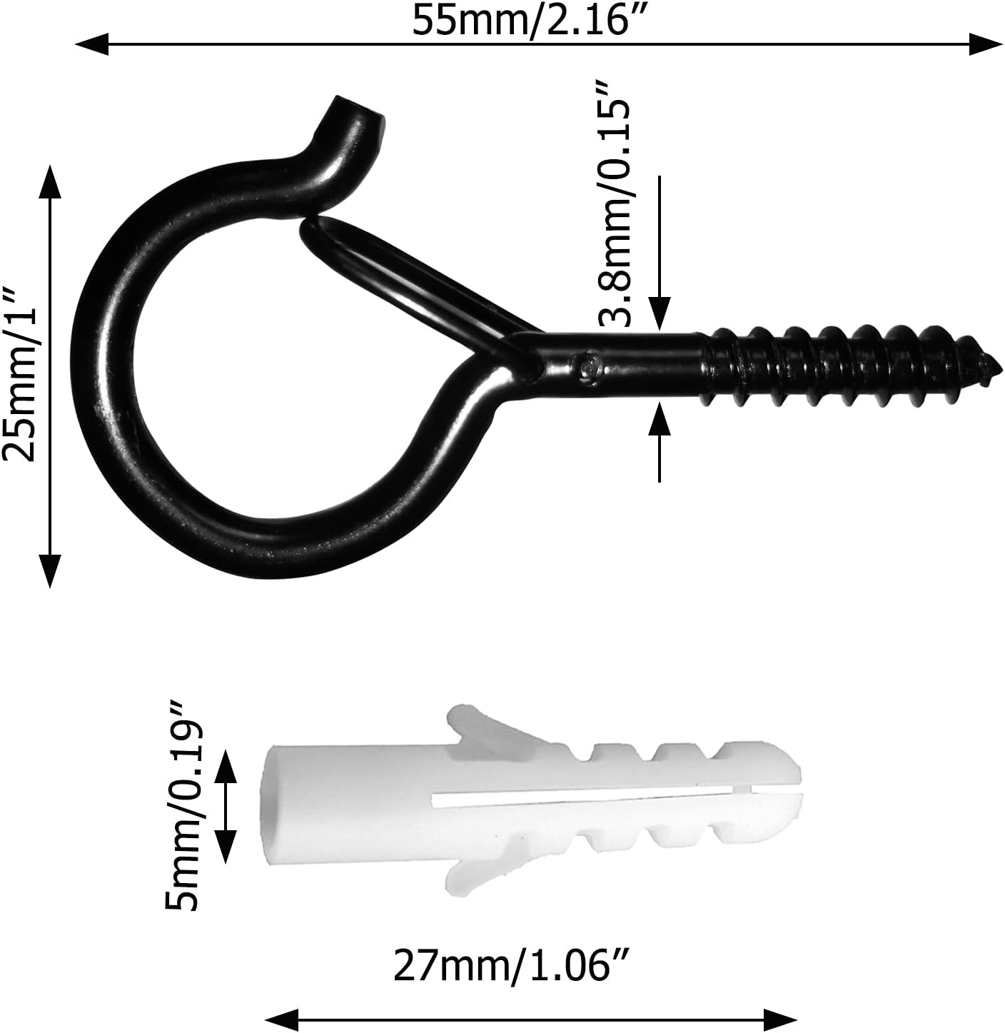 Hоt Dеаlѕ X-AT 20PCS Q-Hanger Safety Screw Hooks,Windproof Metal Hooks Screw,Ceiling Hooks Screw, Outdoor Light Hooks, for String Lights and Wire,Safety Buckle Design
