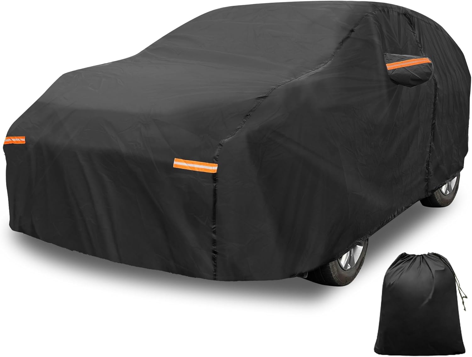 X AUTOHAUX Car Cover Outdoor Waterproof Sun Rain Snow Hail Protection with Left Side Door Zipper 210D-PU for Kia Carnival