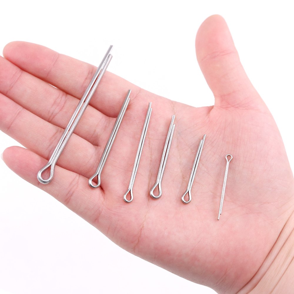 Glarks 150PCS 304 acciaio INOX Coppiglia clip chiave Fastner raccordo assortimento kit