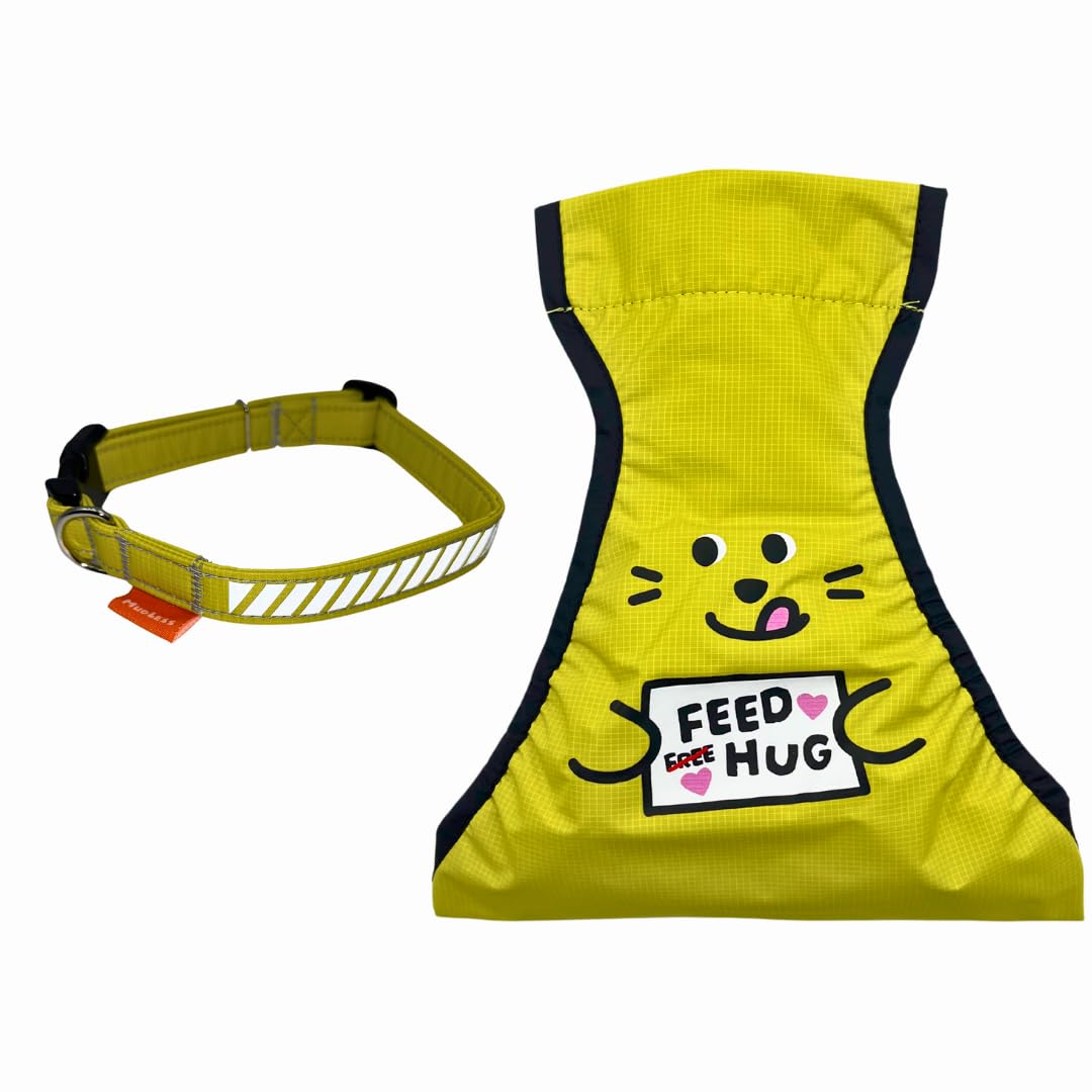 MUDLESS Waterproof Pet Dog Collar-on Belly Vest Jacket Cover, Lightweight Breathable Outdoor Indoor