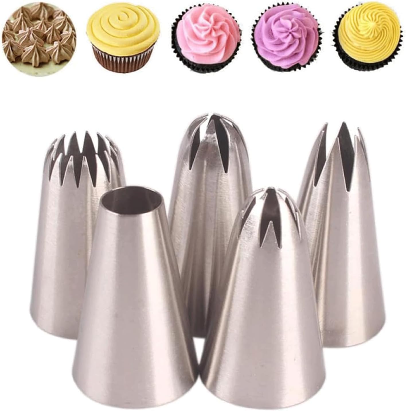 Cake Piping Nozzles Flower Cream Cake Piping Tips Shape Decor Cake Piping Pastry Icing Dispensers Biscuit Icing Nozzles