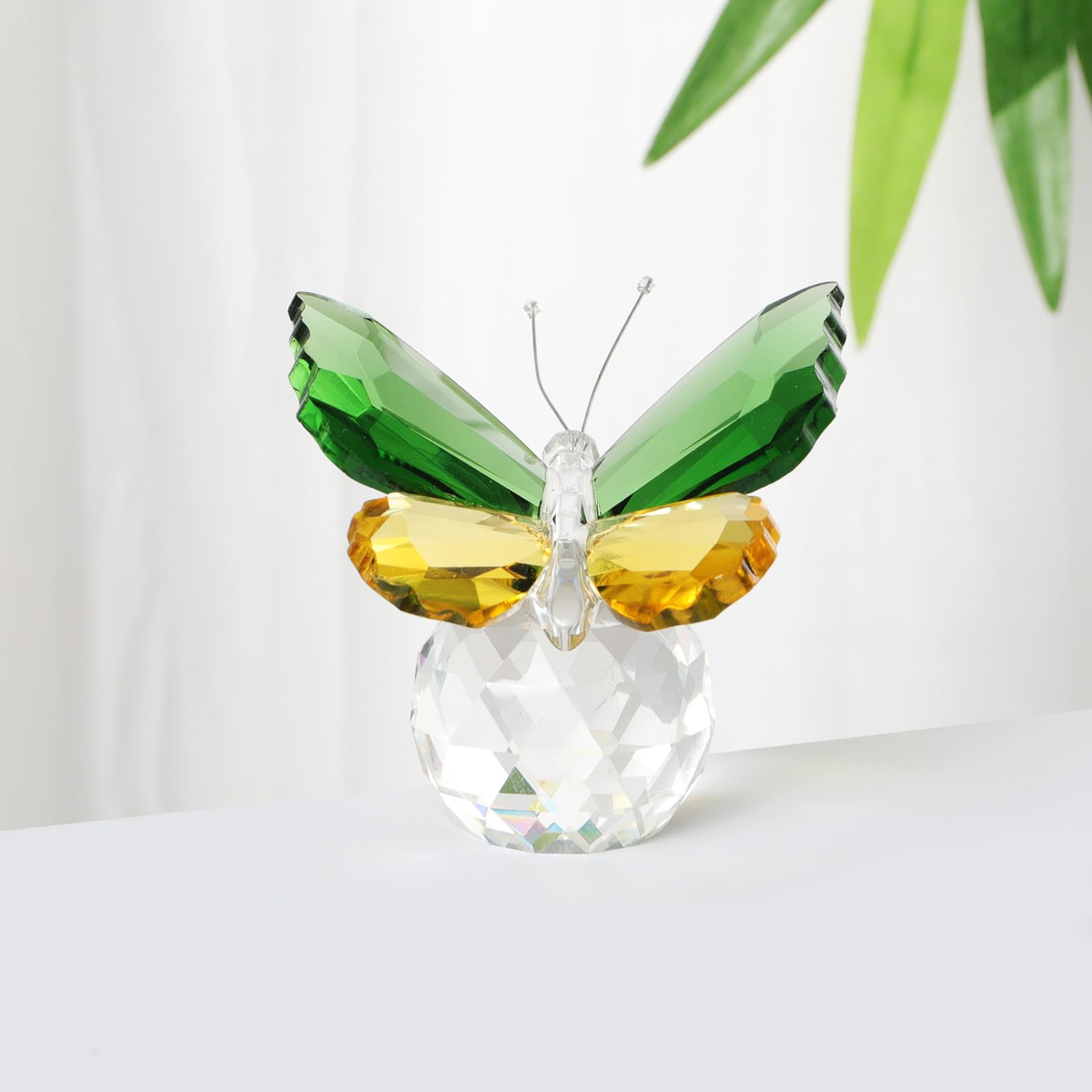 Amazon.co.jp: xbiez クリスタル 蝶 置物 キラキラ 模造昆虫 彫刻 動物
