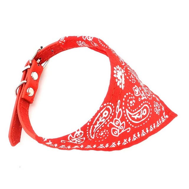 Foto 2 de 6 de SELMAI Collar de Perro con Bandana unida Ajustable Mascota Cachorro Gatito Perrito triángulo pañuelo Bufanda…