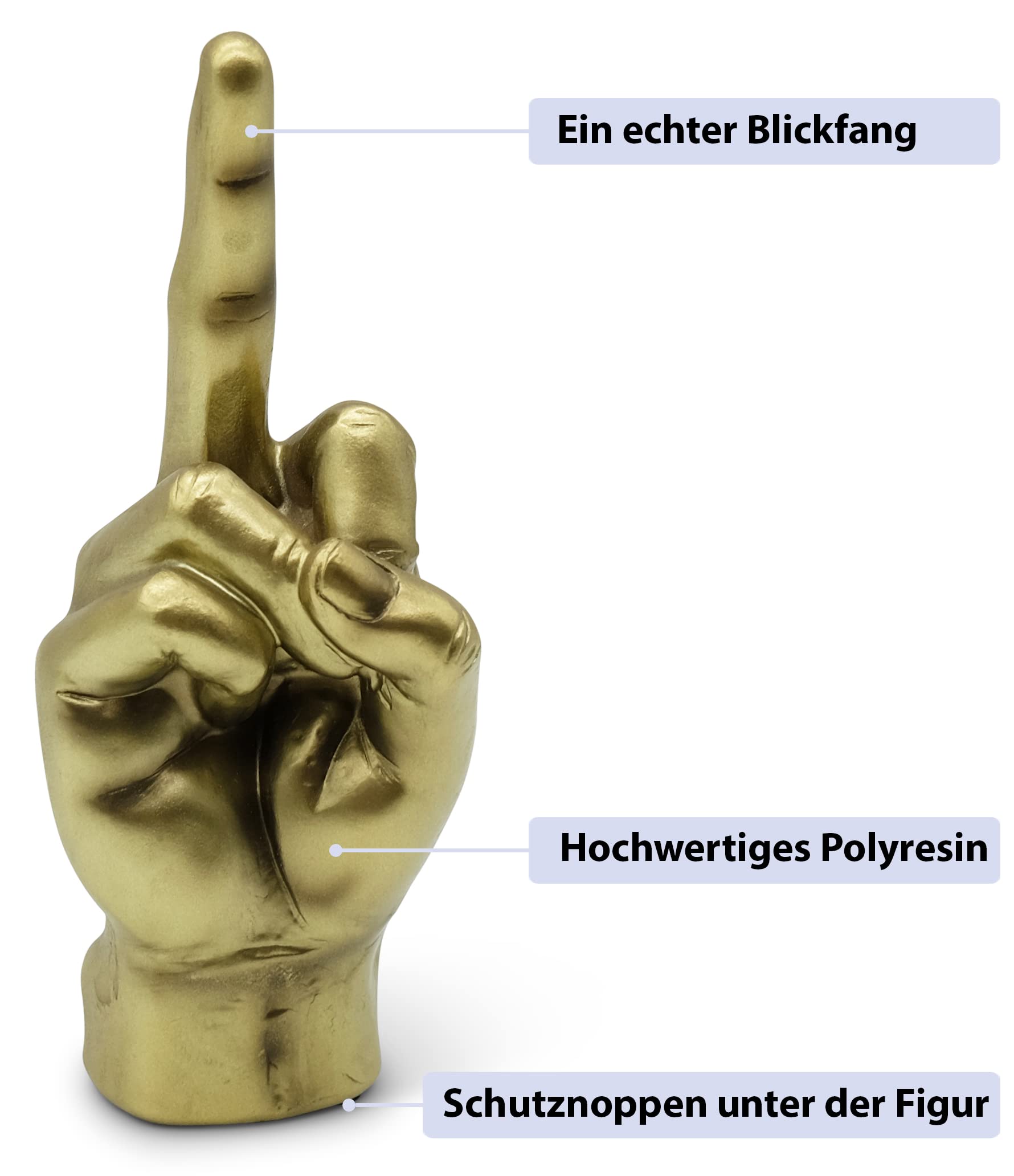 Middelvinger sculptuur - goud | TUSSEN € 25 EN € 35 | Kunsthal Shop