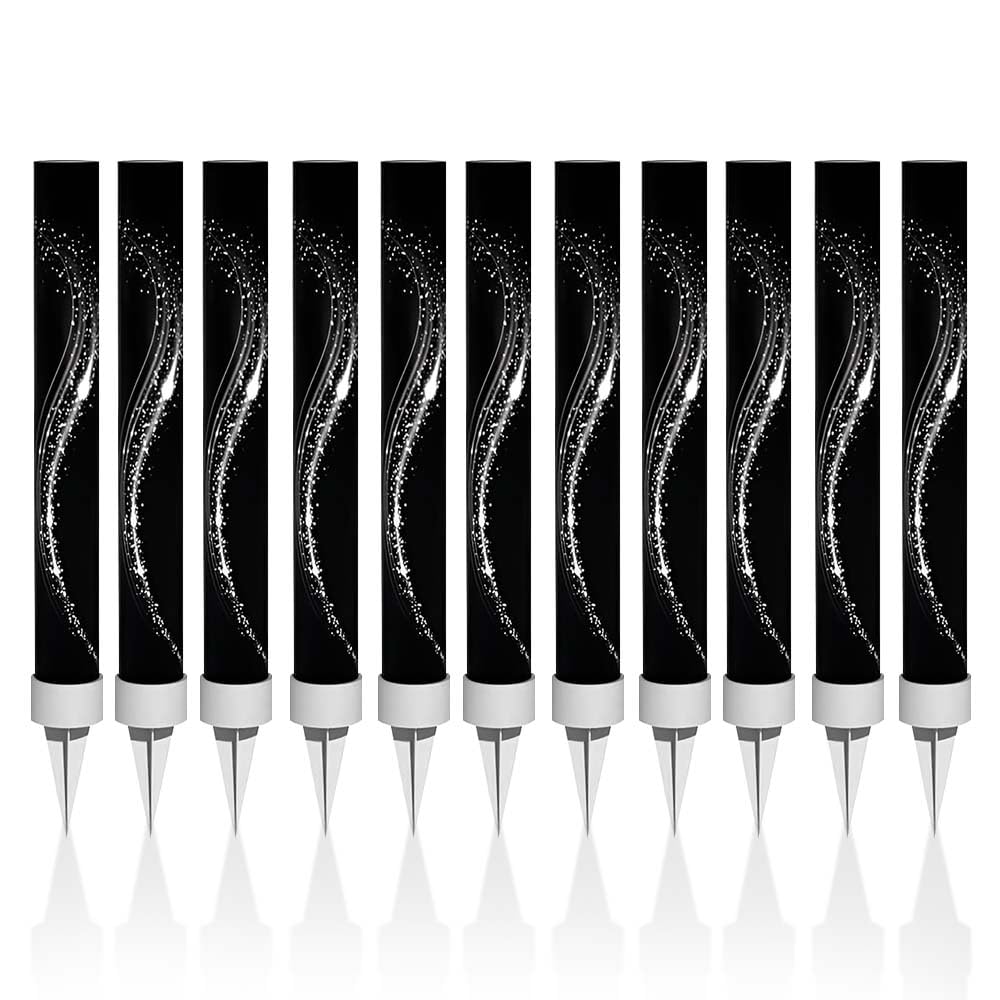 12cm Black Ice Sparkling Fountain Candles 36 PK with Holder Cake Topper Sparkler for Birthday Anniversary Wedding Party Decoration