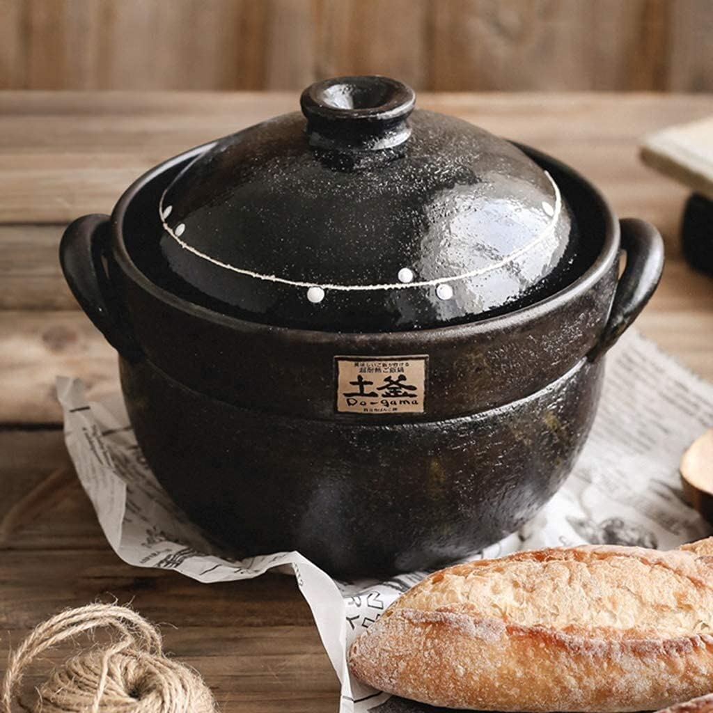Amazon｜土器炊飯用土鍋、和石炊飯器、コンロ鍋、鍋、ふた付き