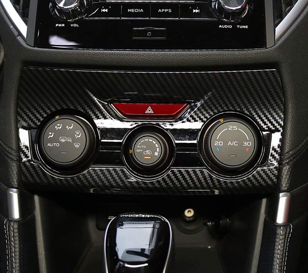 Kadore Carbon Fiber Style for 2019-2022 2023 Subaru Forester Interior Center Air Condition Vent Cover Trim Frame 1pc