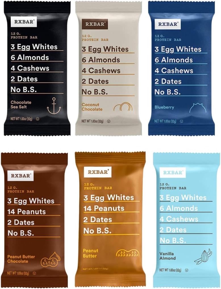Real Food Protein Bar, Assorted Variety Pack, Gluten-free, 1.83 oz, (Variety, 24 Count)