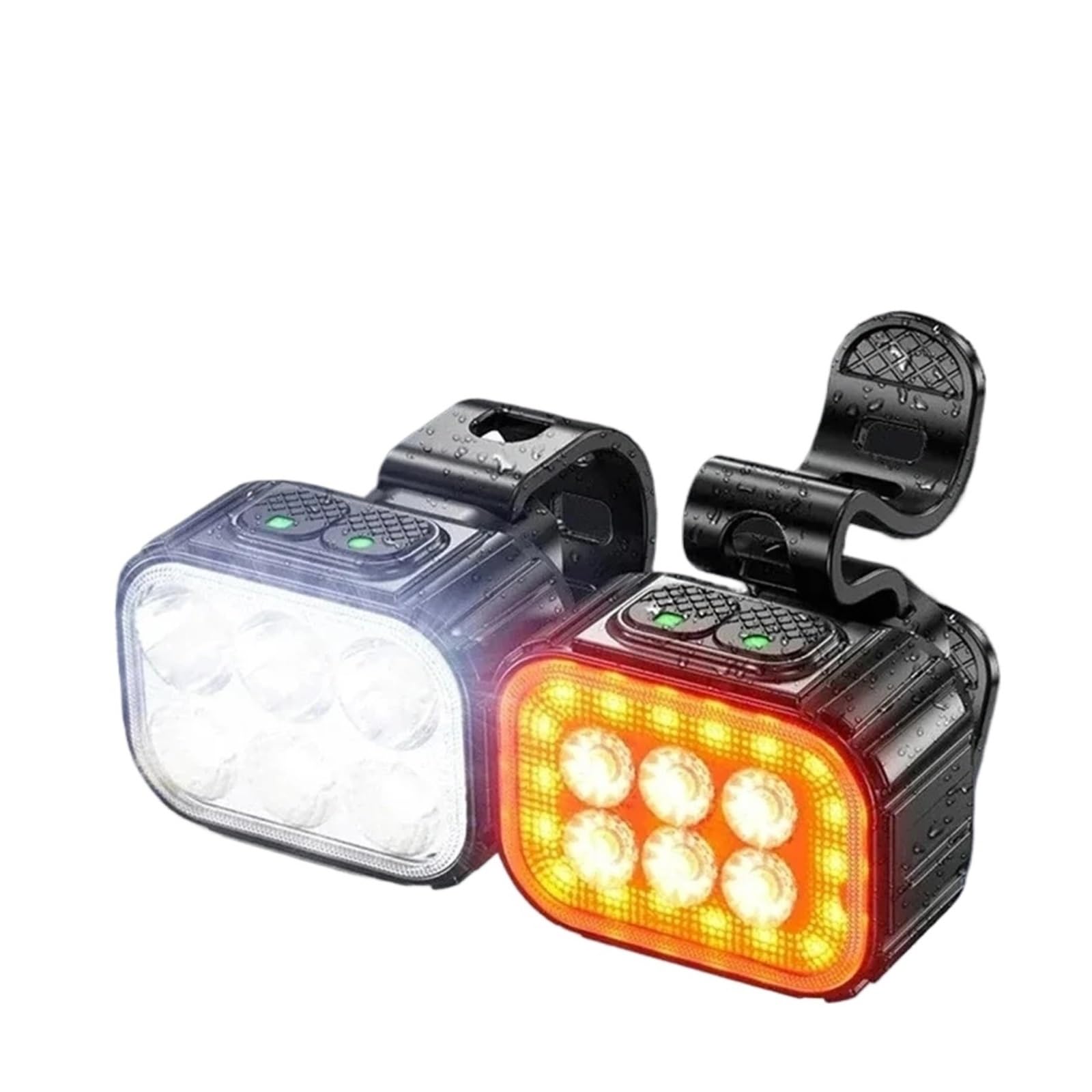 Ensemble d'éclairage de vélo Rechargeable USB 1/2 pièces