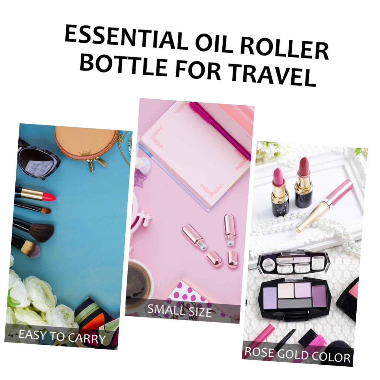 Healeved 3 Set Di Flaconi Roll-on Da Viaggio Da 5 Ml Con Chiusura Ermetica Flaconi Di Profumo E 12 Pezzi*3