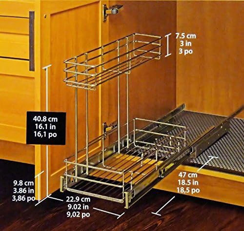 Richelieu Chrome Pull-out Cabinet Organizer 1113049