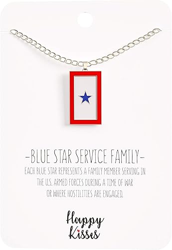 Miniatura 2 de Collar con bandera de servicio de estrella azul Colgante mamá estrella azul uno, dos y tres estrellas Tarjeta de mensaje