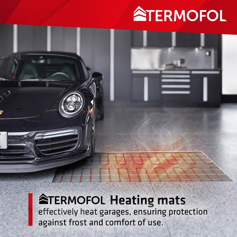 Termofol Set de alfombra térmica con termostato WiFi - Calefacción eléctrica de suelo para baño, sala de estar y cocina - Lámina calefactora con potencia de calefacción 150W/m² - Superficie 20 m²