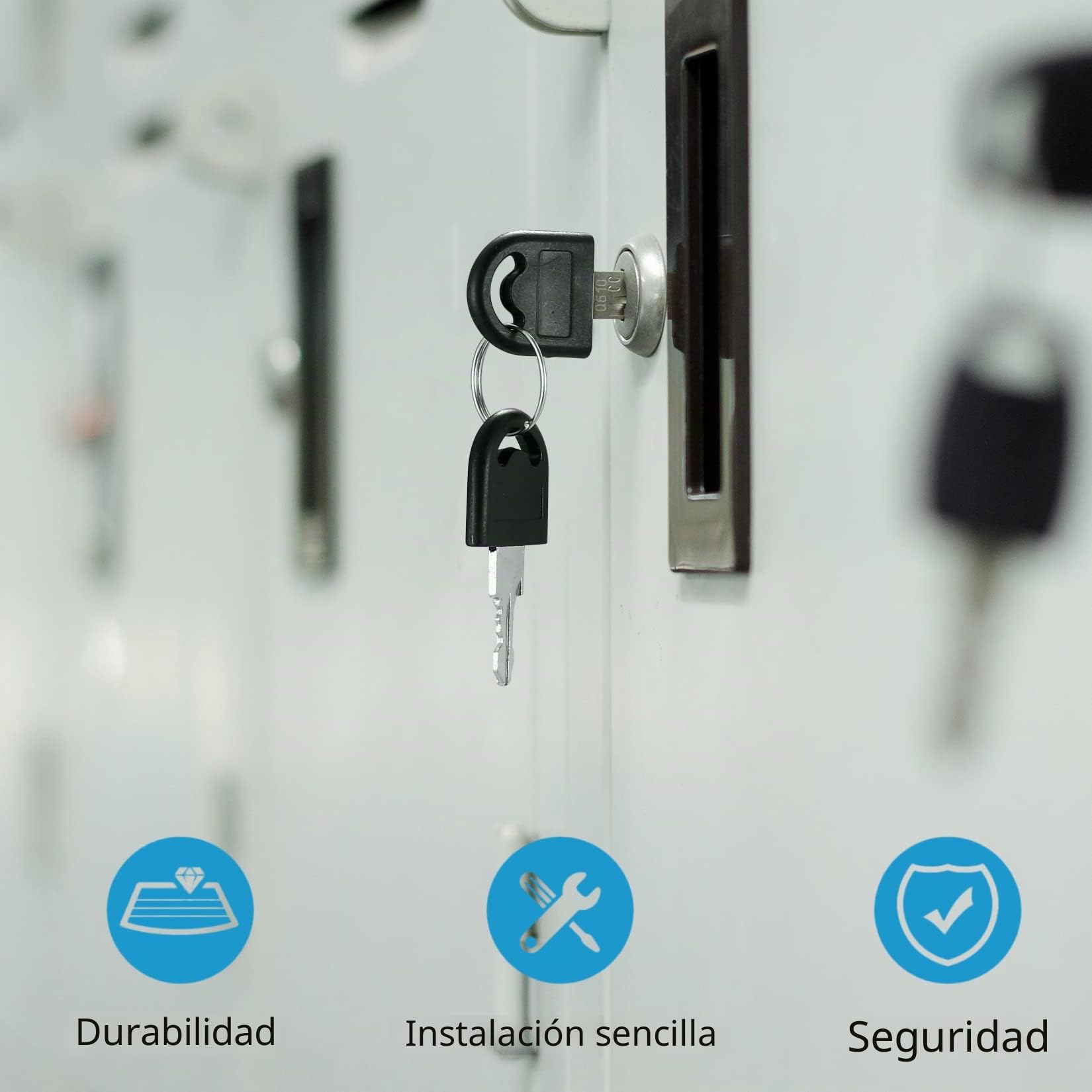 6 Piezas 16mm Cerradura de Seguridad para Buzón, Bloqueo de Leva, Seguridad Cerradura Leva con Llaves para Armario TaquillasGabinete Alacena Buzón Cajón, Cerradura de Lengüeta (6)