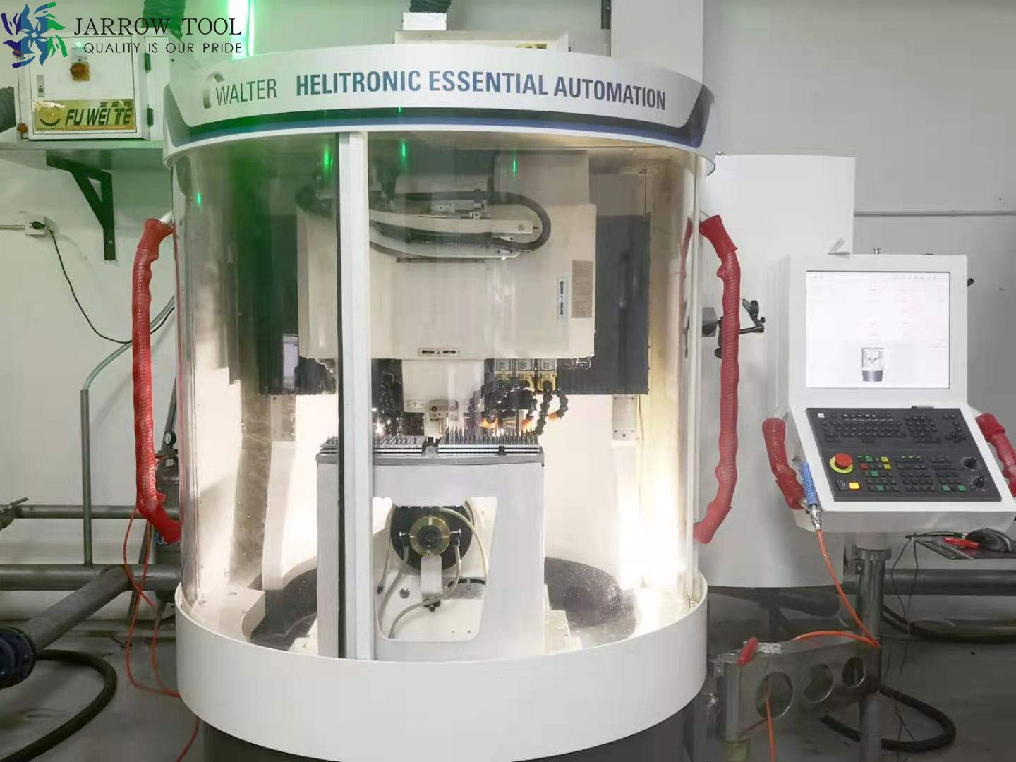 Jarrow - Fresa a naso quadrato in carburo per fresatura di macchine CNC, per acciai legati/metalli induriti - 4 flauti - 55HRC TiAlN rivestito (5 pezzi, 1/16)