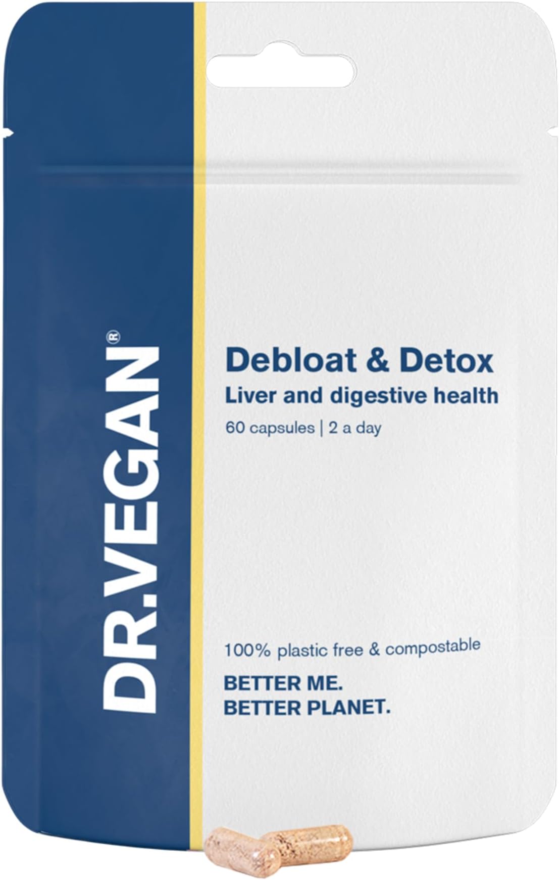 dr vegan Debloat & Detox | Bloating, Digestion, Liver Support | Vitamins & Supplements | 60 Capsules - 30 Day Supply