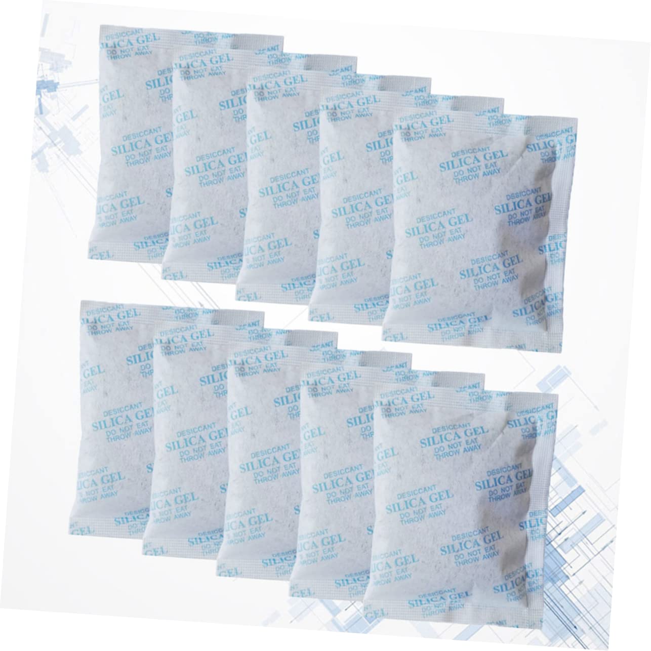 ULTECHNOVO Déshumidificateur Réutilisable 100 Pcs, Sachets de Gel de Silice Bleu en Non-tissé, Absorption D'humidité pour Tiroir et Armoire