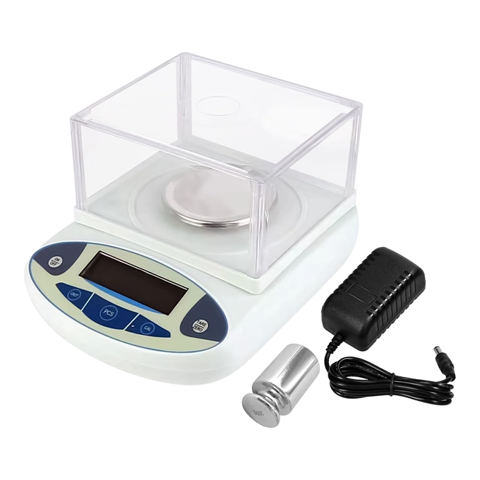 X&Z-XAOY Bilancia da Laboratorio 500g&0.001g Bilancia Elettronica Ad Alta Precisione Bilancia Analitica Digitale con Parabrezza E Peso Standard da 200 G Bilancia Scientifica Elettronica Accurata