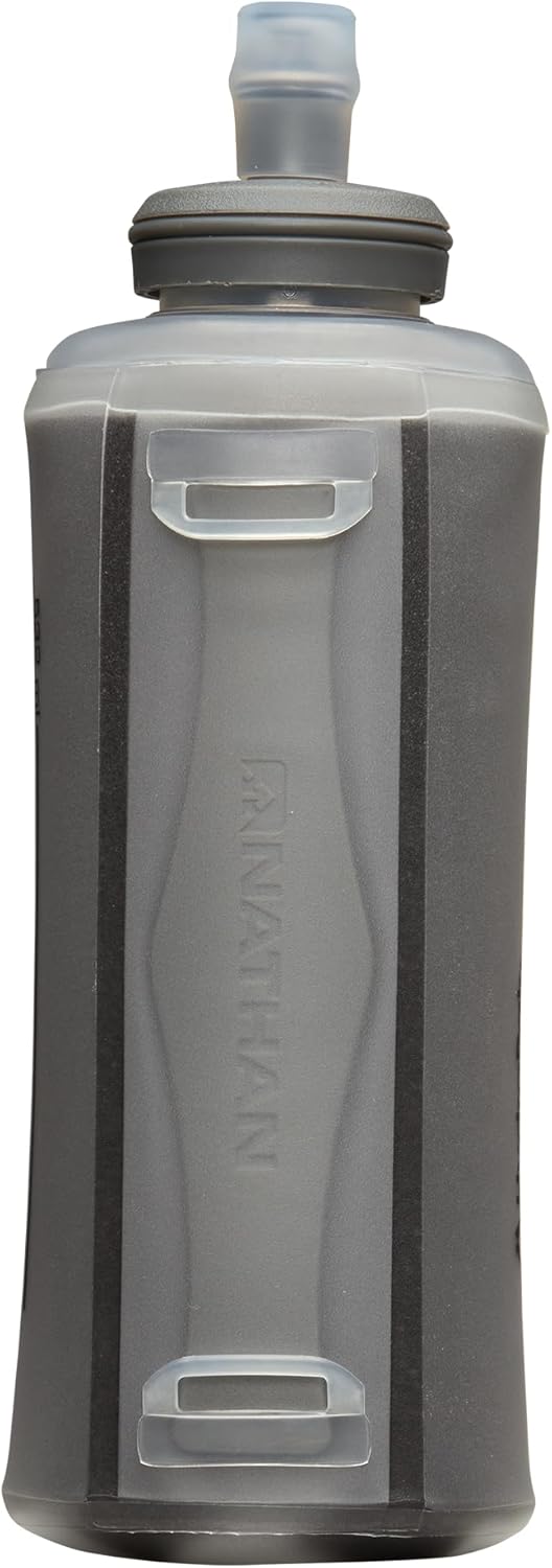 Nathan Handheld Soft Flask 18oz - Exo-Draw Insulated Collapsible Bottle - Grip-Free Strap & Rigid ExoSpine for Comfort/Support - Breathable Mesh Strap - Ideal Running/Hiking, Pinnacle, Lime Green - Image 4