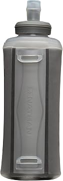 Nathan Handheld Soft Flask 18oz - Exo-Draw Insulated Collapsible Bottle - Grip-Free Strap & Rigid ExoSpine for Comfort/Support - Breathable Mesh Strap - Ideal Running/Hiking, Pinnacle, Lime Green