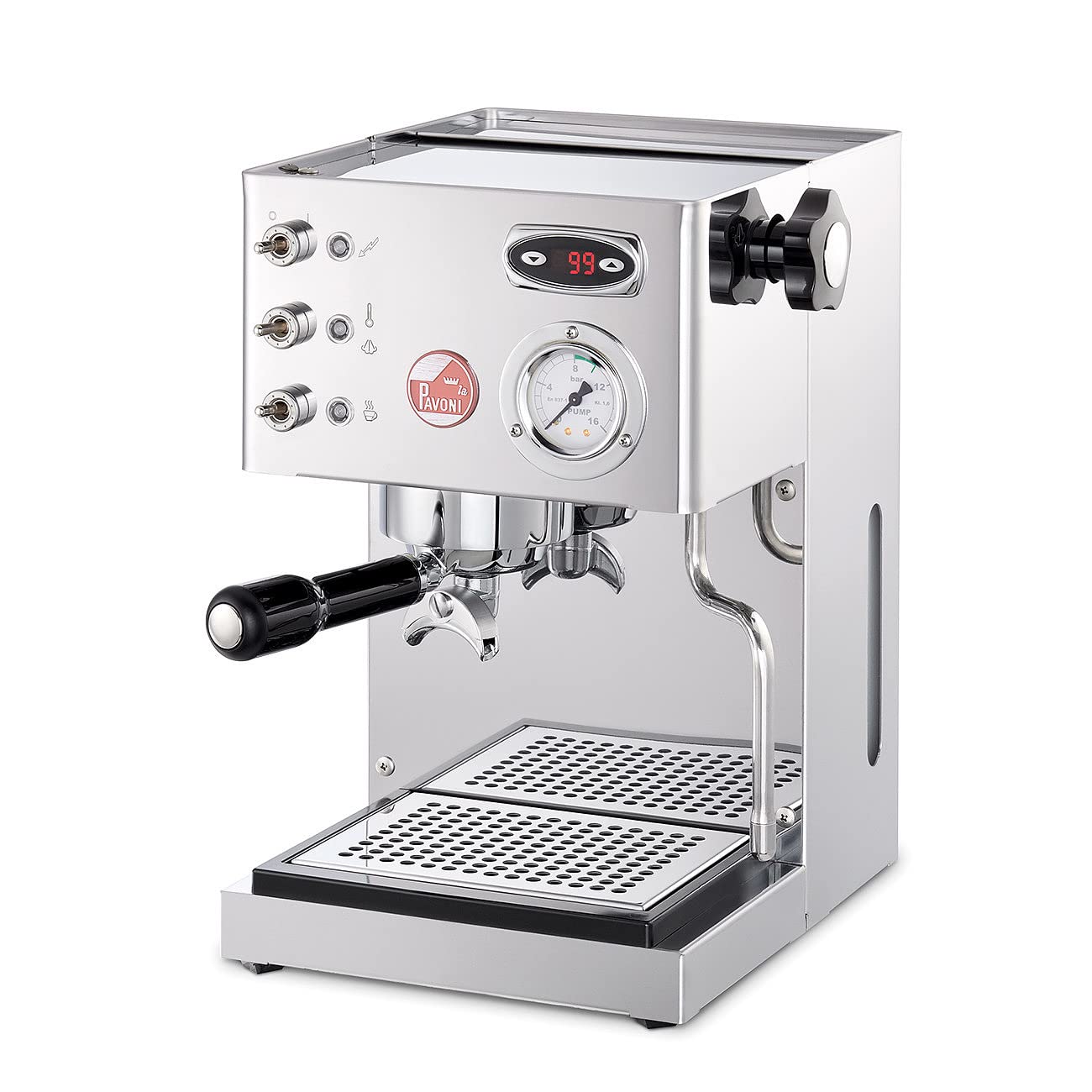 La Pavoni LPMCSR02EU, Macchina per caffè espresso Casa Bar PID, Steel