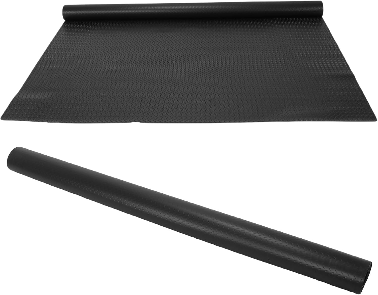 7.9x21 FT Non-Slip Floor Mat 2.5mm Thickness Garage Shop Parking Mat Plate PVC Flooring Roll for Truck Trailer SUVs Van Golf Cart Motorcycle
