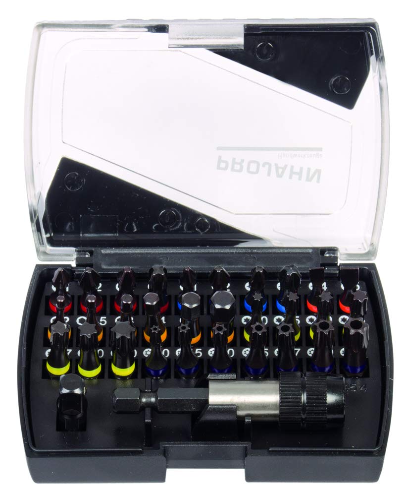 Projahn 1/4 Inch 32 Torsion Bit Box with Marked Bits Precision Screwdriver Bit Set 31 Piece 4714 394087 - Pack of 1
