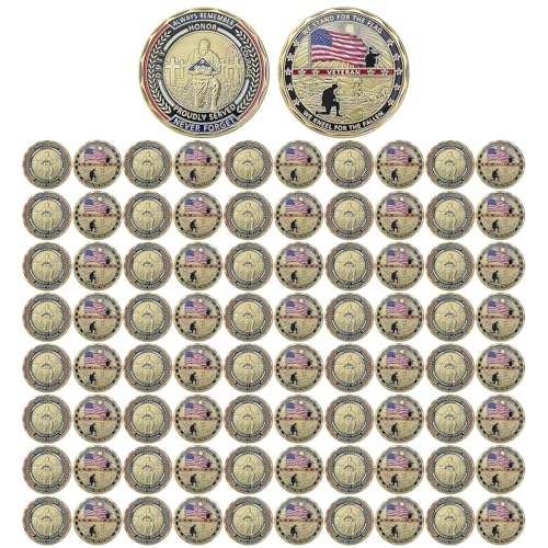 Pièce de défi militaire américaine coffret de 82 médaillons de collection prestige