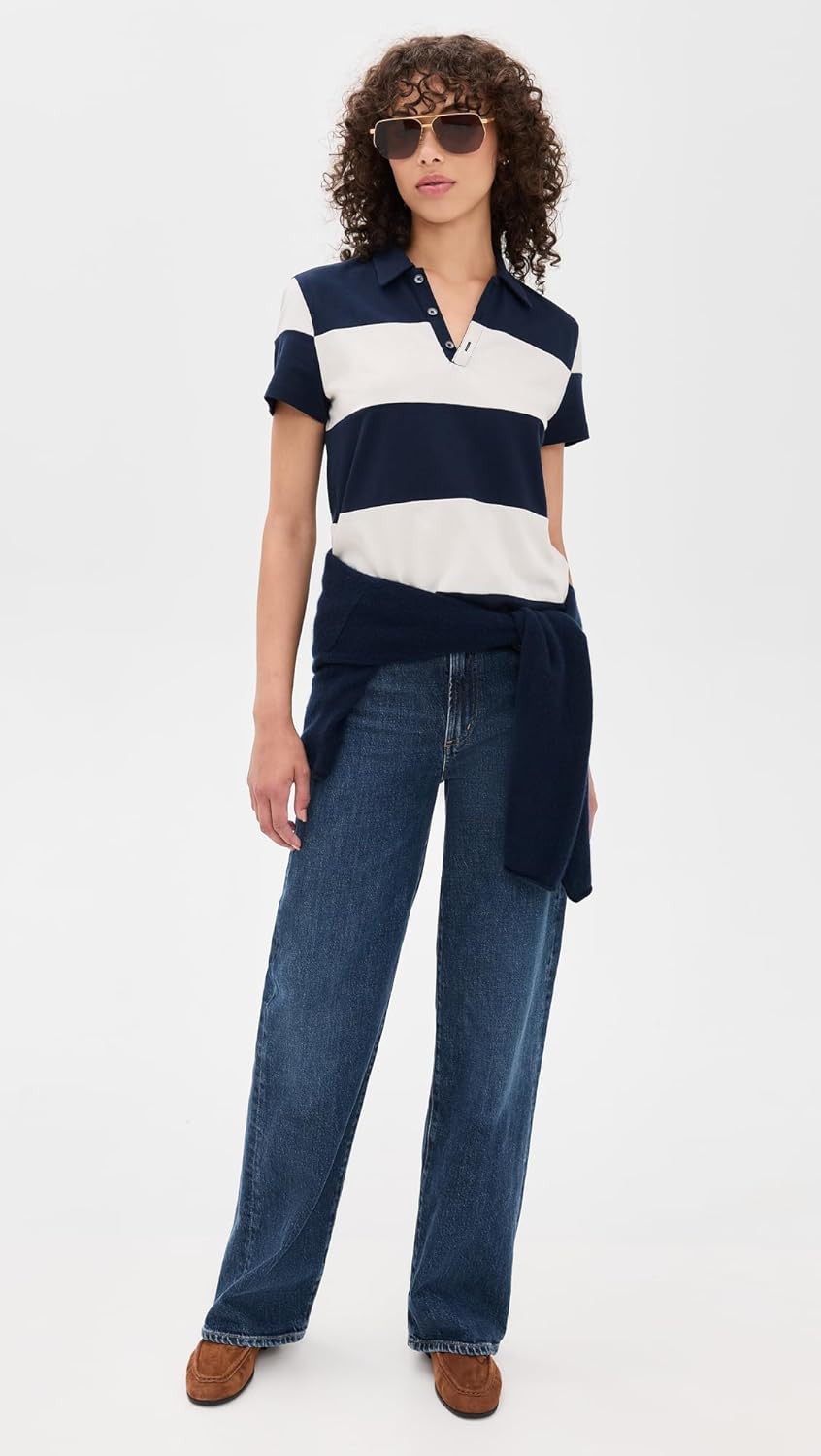 Madewell Women's Pieced Boxy Polo Tee - Image 5