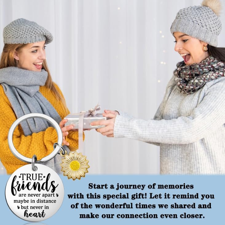 Long Distance Friendship Gifts Friendship Gifts for Women Friends Friendship Keychain Unique Friend Gift Moving Away Gifts for Friends Going Away Presents Friends Birthday Graduation Present - Image 6