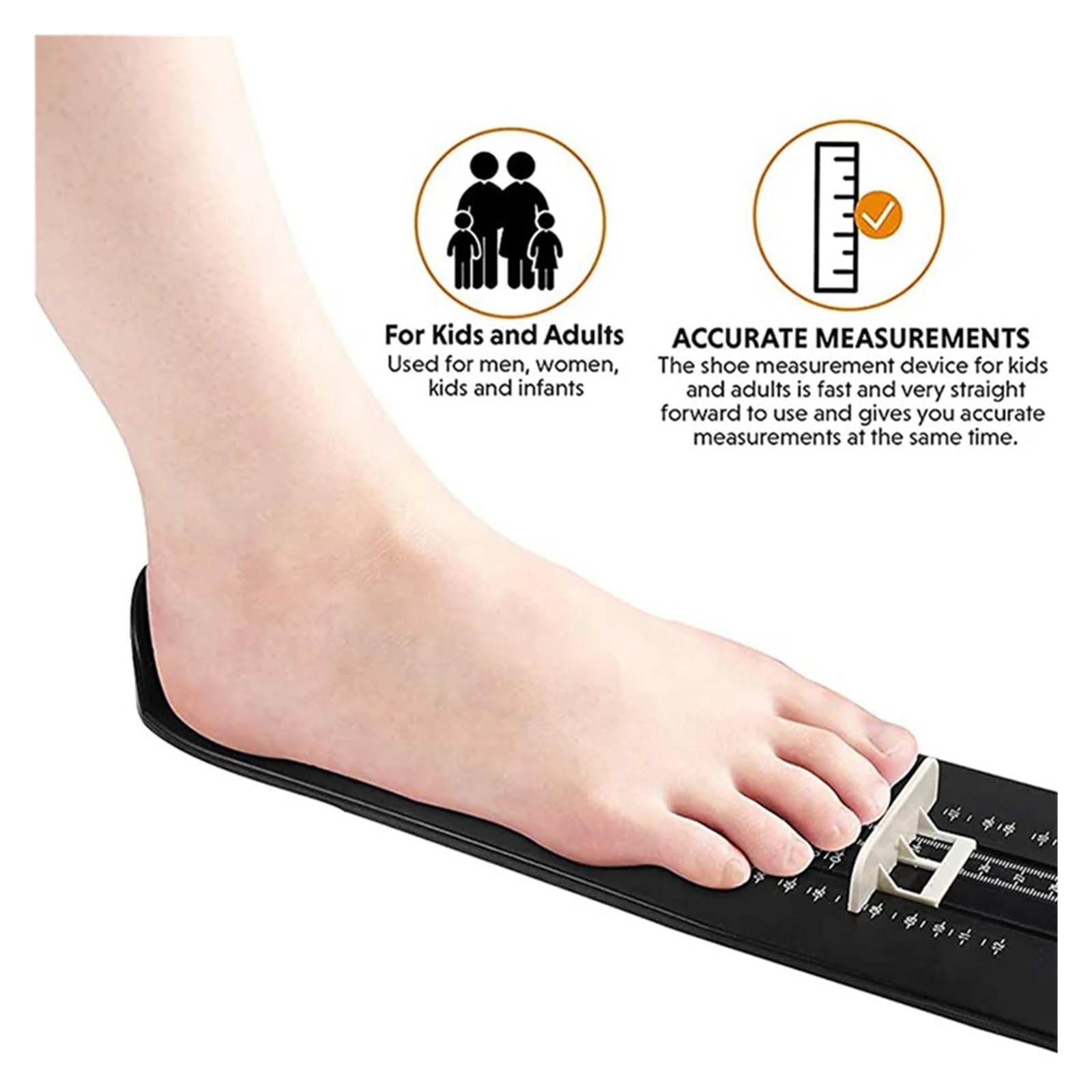 Dispositivo De MedicióN De Zapatos Dispositivo profesional de medición de pies, medidor de zapatos estándar de EE. UU., dispositivo de medición de zapatos, medidor de regla for niños y adultos