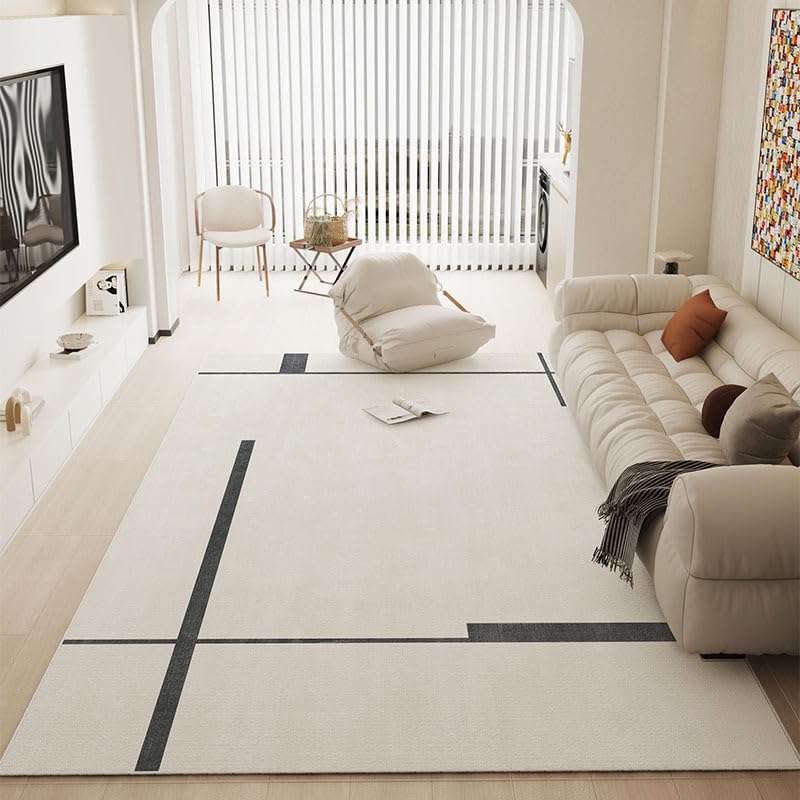 Tapis de cuisine antidérapant blanc moderne 160x230 pour sol sécurisé