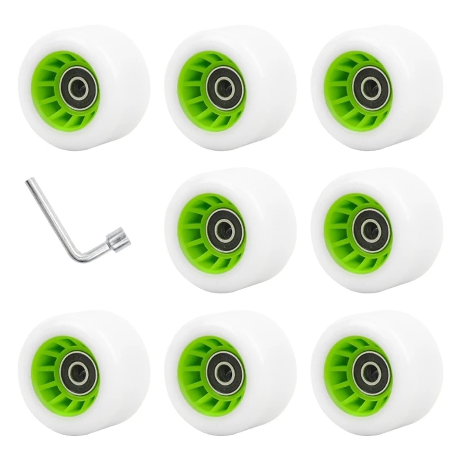 Roue de Planche à roulettes avec roulements, Ensemble de Patins à roulettes, Accessoire de Patins à roulettes à Double rangée, Roue de Remplacement for quads pour Les Parcs, Les patinoires