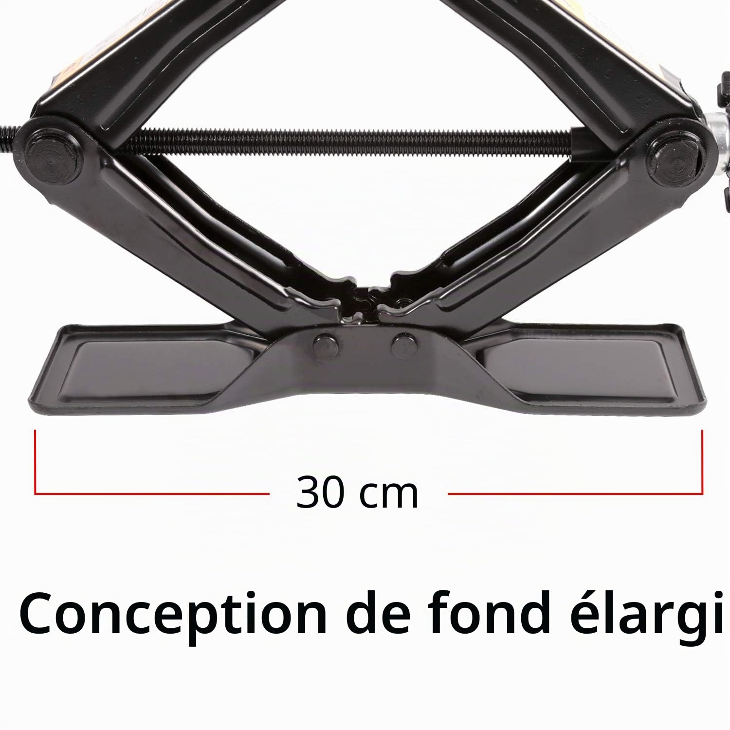 Le cric à ciseaux LEADSTAND est un design rapide et économe en main-d'œuvre, charge 1,8 tonne, hauteur maximale de 419 mm. Le fond est agrandi